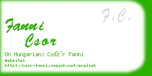 fanni csor business card